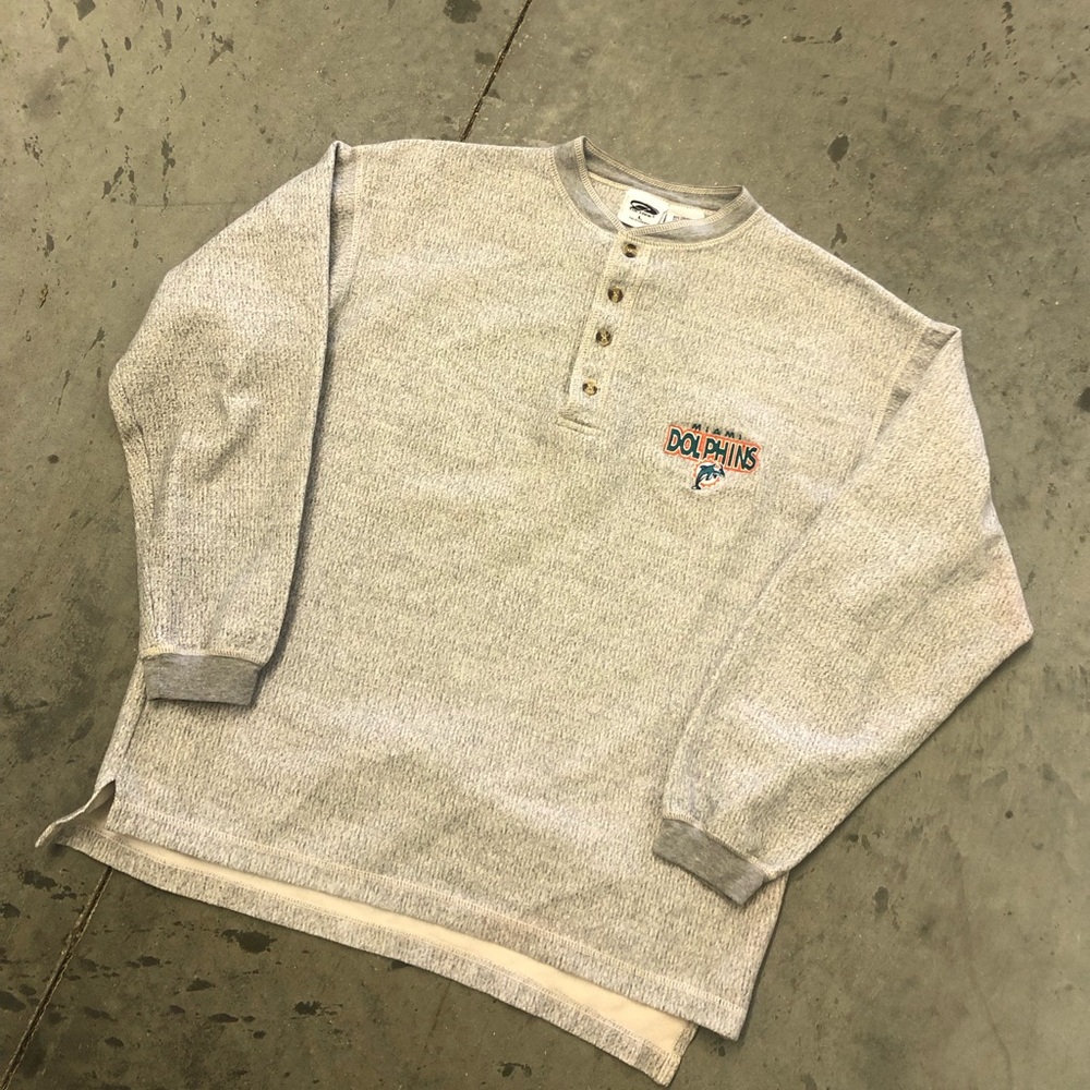 1998 Miami Dolphins Sweater Henley